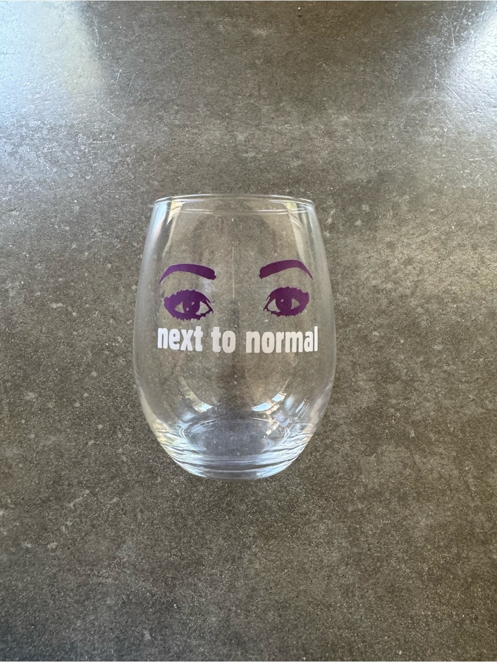 Next To Normal Stemless Wine Glass